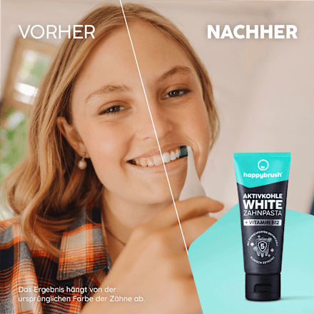 Zahnpasta Aktivkohle White happybrush
