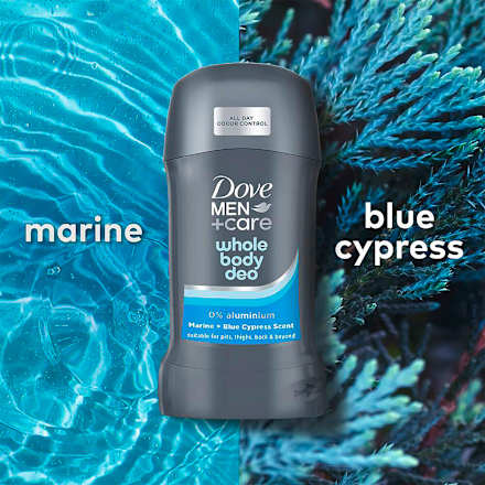 Dezodorans u stiku za celo telo, Marine & Blue Cypress  Dove MEN+CARE