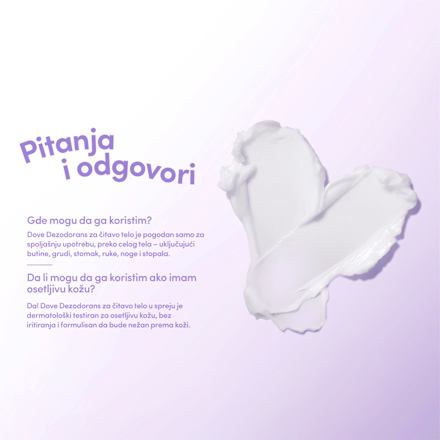 Dezodorans u spreju za celo telo, lavanda i kamilica Dove