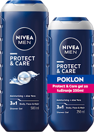 Protect & Care - gel za tuširanje 500ml+250ml gratis NIVEA MEN