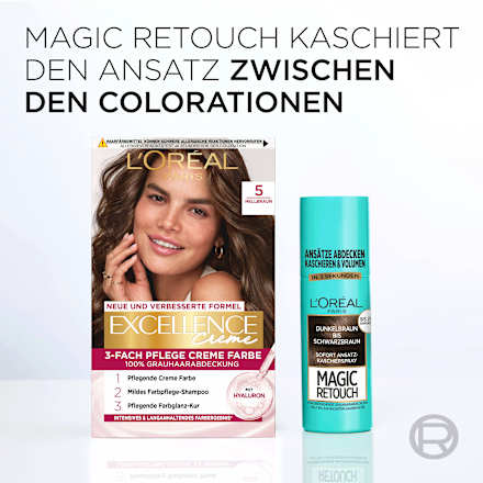 Ansatzspray  Dunkelbraun bis Schwarzbraun L'ORÉAL PARiS MAGIC RETOUCH