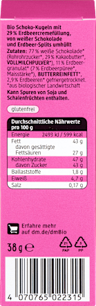 Praline od bijele čokolade s punjenjem od jagode dmBio