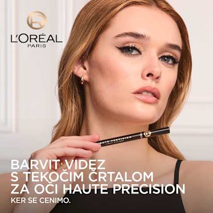 Tekoče črtalo za oči Haute Precision, 010 Noir Silk L'ORÉAL PARiS