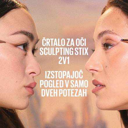 Črtalo za oči 2v1 Sculpting Stix, 14 Mocha Contour MAYBELLINE NEW YORK