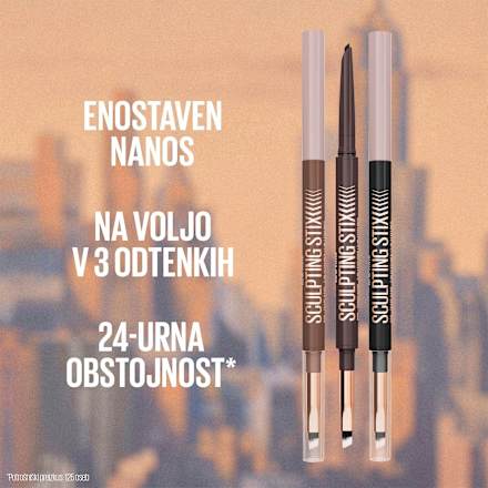 Črtalo za oči 2v1 Sculpting Stix, 14 Mocha Contour MAYBELLINE NEW YORK