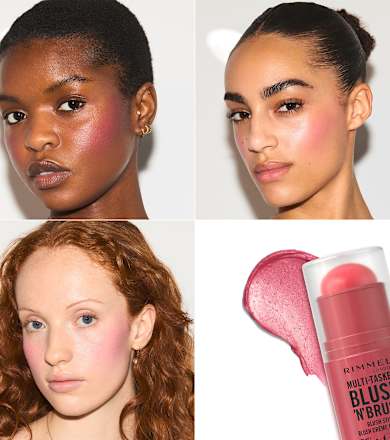 Kremno rdečilo v stiku Blush'N'Brush, 150 Cherry On Point RIMMEL LONDON