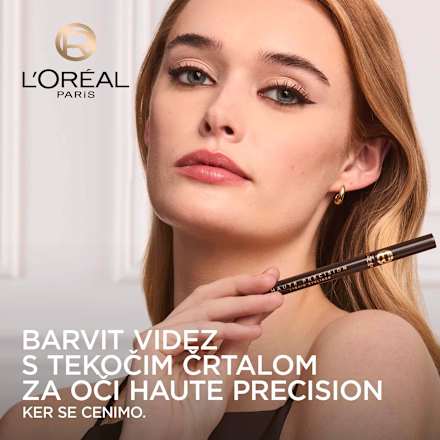 Tekoče črtalo za oči Haute Precision, 020 Brun Leather L'ORÉAL PARiS