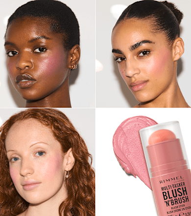 Kremno rdečilo v stiku Blush'N'Brush, 100 Cotton Candy RIMMEL LONDON