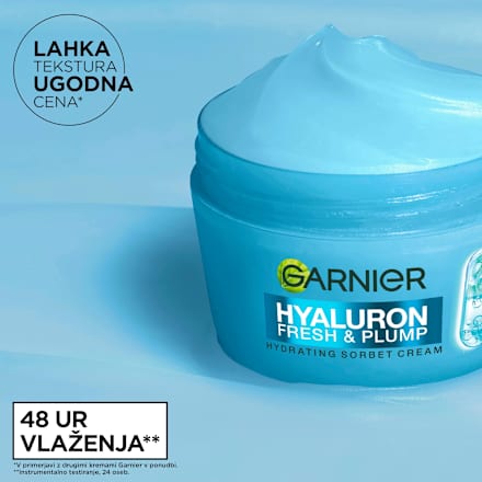 Sorbet vlažilna krema Hyaluron Fresh & Plump GARNIER