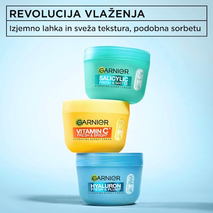 Sorbet vlažilna krema Hyaluron Fresh & Plump GARNIER