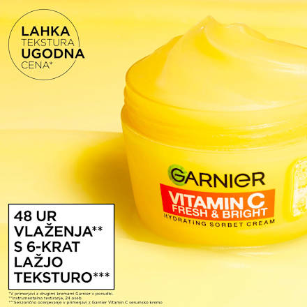 Sorbet vlažilna krema Vitamin C Fresh & Bright GARNIER