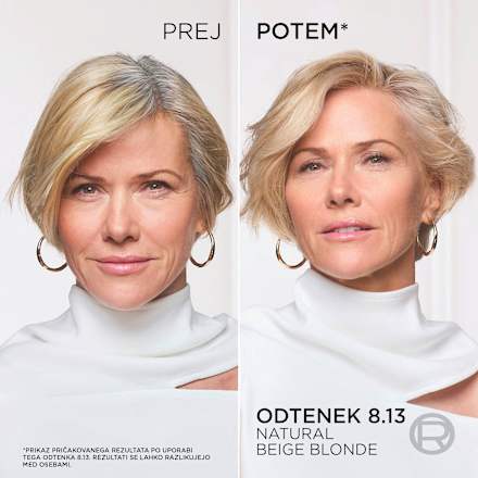 Barva za lase Age Perfect Nudes – 8.13 Natural Beige Blonde L'ORÉAL PARiS EXCELLENCE Creme