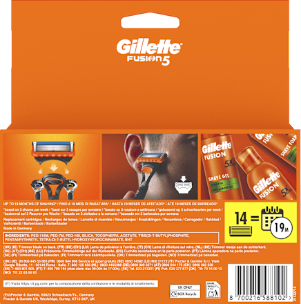 Rasierklingen Fusion5 Gillette