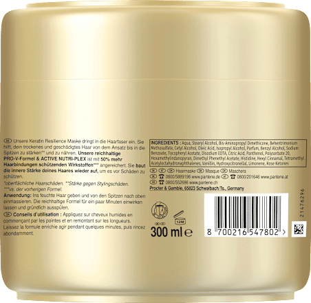 Haarmaske Keratin Unendlich Lang PANTENE PRO-V