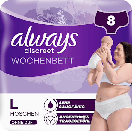 discreet Pants Inkontinenz Wochenbett, Gr. L always