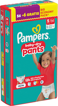 Baby Pants baby-dry Gr. 5 (11-17 kg) Big Economy Pack Pampers baby-dry