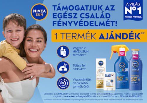 Naptej FF50+, nagy kiszerelés NIVEA SUN