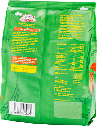 Kindermüsli Frühstückskissen Dattel-Cashew-Kakao-Cremefüllung FRUCHTBAR Pausenfreund