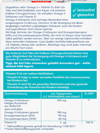 Omega-3 + Vitamin D3 Kids Kautabletten Doppelherz