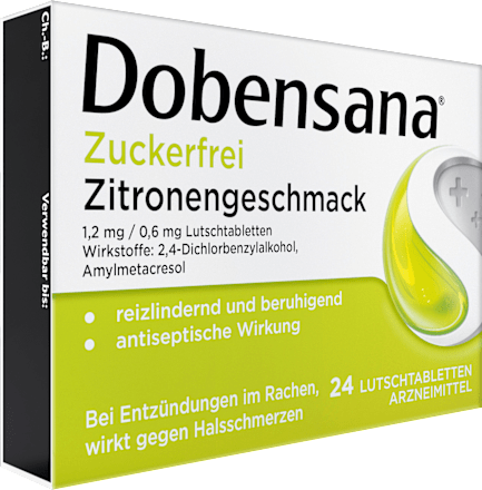 zuckerfrei Zitronengeschmack Lutschtabletten Dobensana