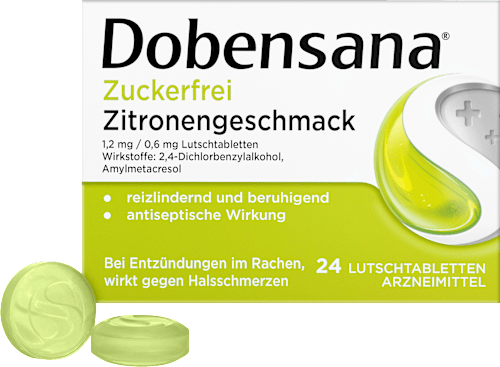 zuckerfrei Zitronengeschmack Lutschtabletten Dobensana