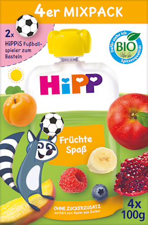 Quetschie Früchtespaß Mixpack ab 1 Jahr (4x100 g) HiPP