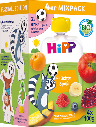 Quetschie Früchtespaß Mixpack ab 1 Jahr (4x100 g) HiPP