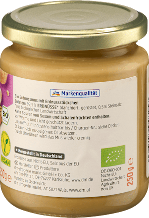 Crema di arachidi bio crunchy dmBio