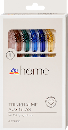 Trinkhalme aus Glas, mehrfarbig dm home