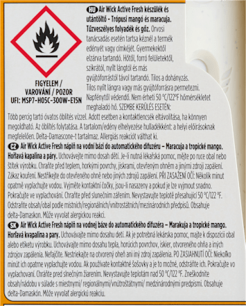 Difuzér a náplň do osviežovača vzduchu 24/7 Active Fresh marakuja a tropické mango AIR WICK