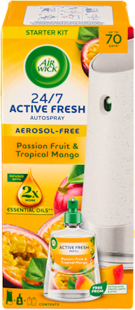 Difuzér a náplň do osviežovača vzduchu 24/7 Active Fresh marakuja a tropické mango AIR WICK