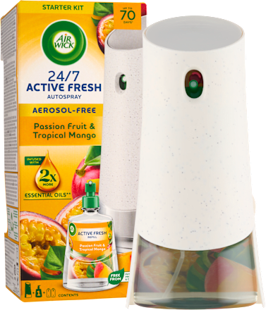 Difuzér a náplň do osviežovača vzduchu 24/7 Active Fresh marakuja a tropické mango AIR WICK