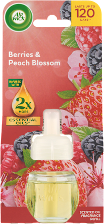 Náplň do elektrického osviežovača Essential Oils - lesné plody a broskyňový kvet AIR WICK