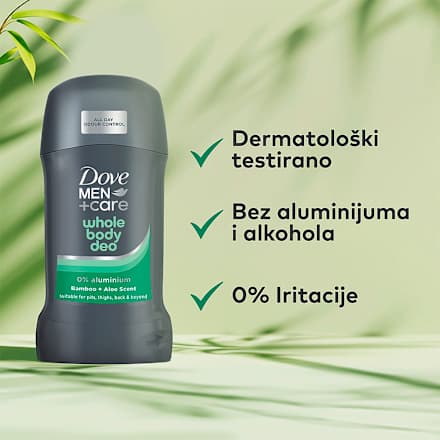 Dezodorans u stiku za celo telo, Bamboo&Aloe Dove MEN+CARE