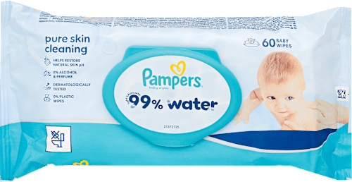 Nedves törlőkendő 99% vízzel Pampers