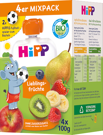 Quetschie Hippis Mix-Pack ab 1 Jahr (4x100 g) HiPP