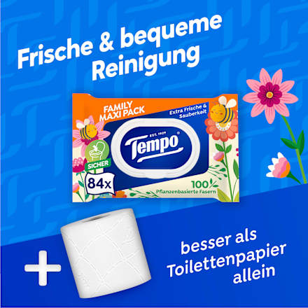 Feuchtes Toilettenpapier Family Maxi Pack  Tempo