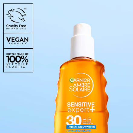 Sonnenspray sensitive expert +, hydrating UV water, LSF 30 Garnier Ambre Solaire