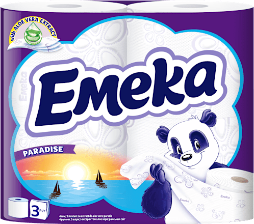 Трипластова тоалетна хартия Paradise Emeka