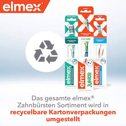 Zahnbürste Kinder Junior, 6-12 Jahren (Doppelpack) elmex