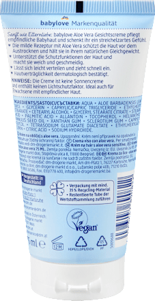 Baby Gesichtscreme Aloe Vera sensitive babylove