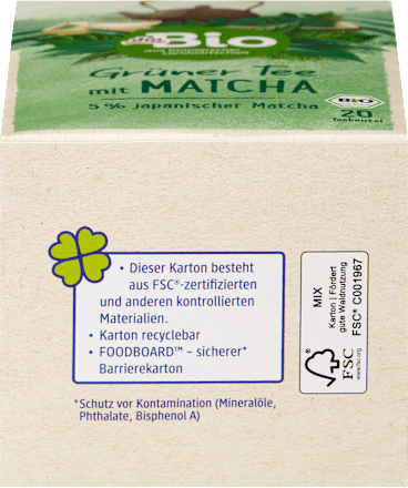 Zeleni čaj Matcha, 20 vrećica dmBio