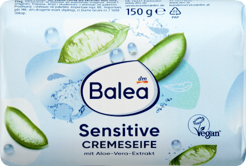 Trdo milo Sensitive, z izvlečkom aloe vere Balea