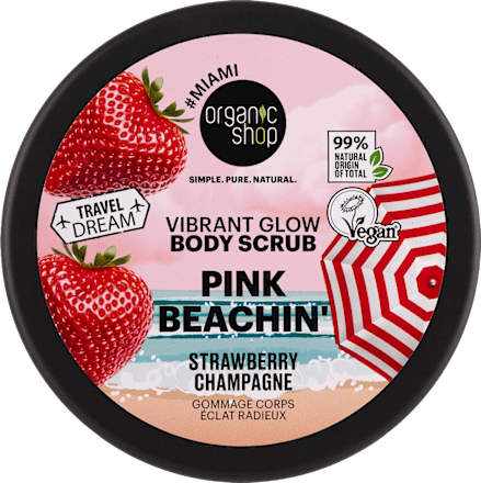 Rozjasňujúci telový peeling Pink Beachin’ organic shop