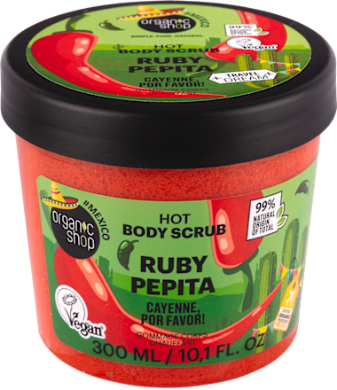 Hrejivý telový peeling Ruby Pepita organic shop