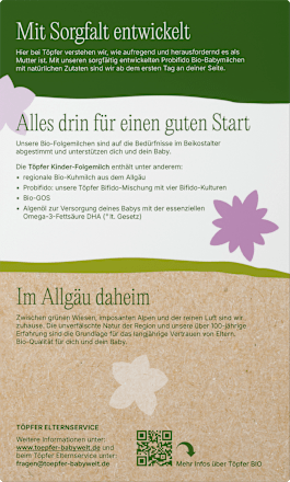 Folgemilch Kinder ab dem 12. Monat Töpfer
