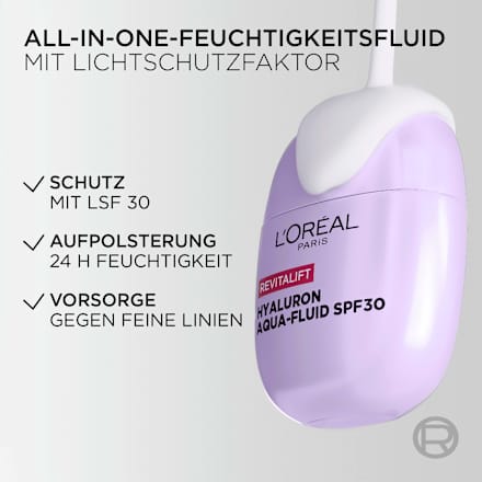 Gesichtscreme Hyaluron-Aqua-Fluid LSF 30 L'ORÉAL PARiS REVITALIFT