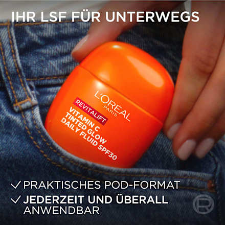 Tagescreme Vitamin C getönter Glow tägliches Fluid LSF 30 L'ORÉAL PARiS REVITALIFT