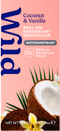 Antitranspirant Deo Roll-on Coconut & Vanilla Nachfüllpack Wild