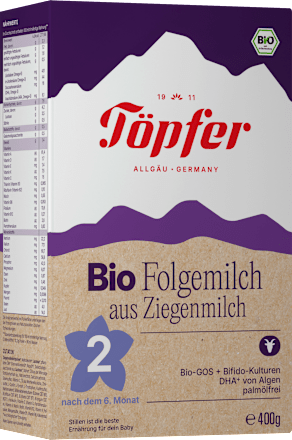 Folgemilch 2 aus Ziegenmilch nach dem 6. Monat Töpfer